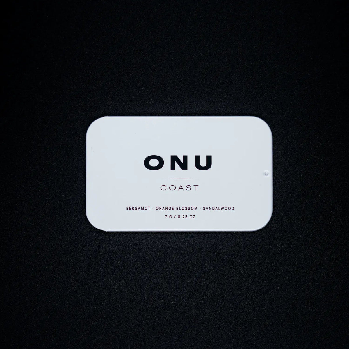 ONU COAST solid balm cologne metal case