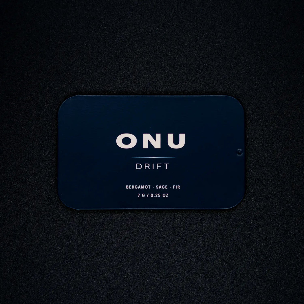 ONU DRIFT solid balm cologne metal case