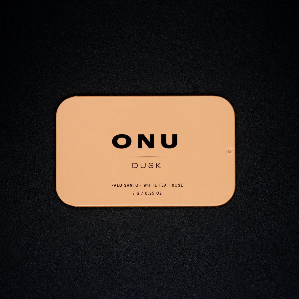 ONU DUSK solid balm cologne metal case