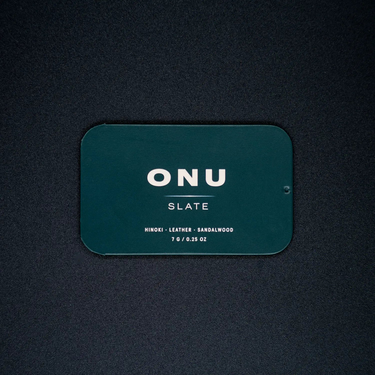 ONU SLATE solid balm cologne metal case